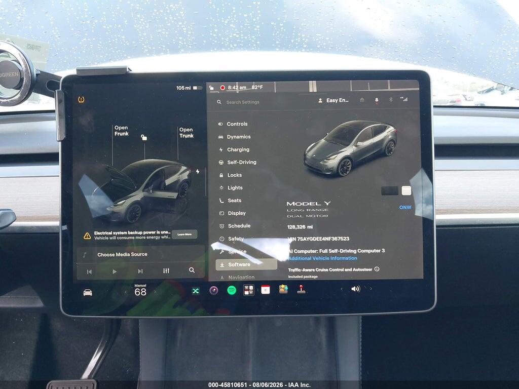 7SAYGDEE4NF367523 2022 TESLA MODEL Y photo no. 7