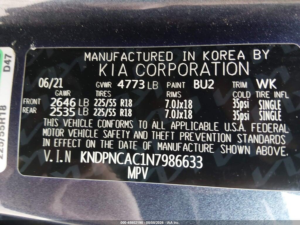 KNDPNCAC1N7986633 2022 KIA SPORTAGE photo no. 9