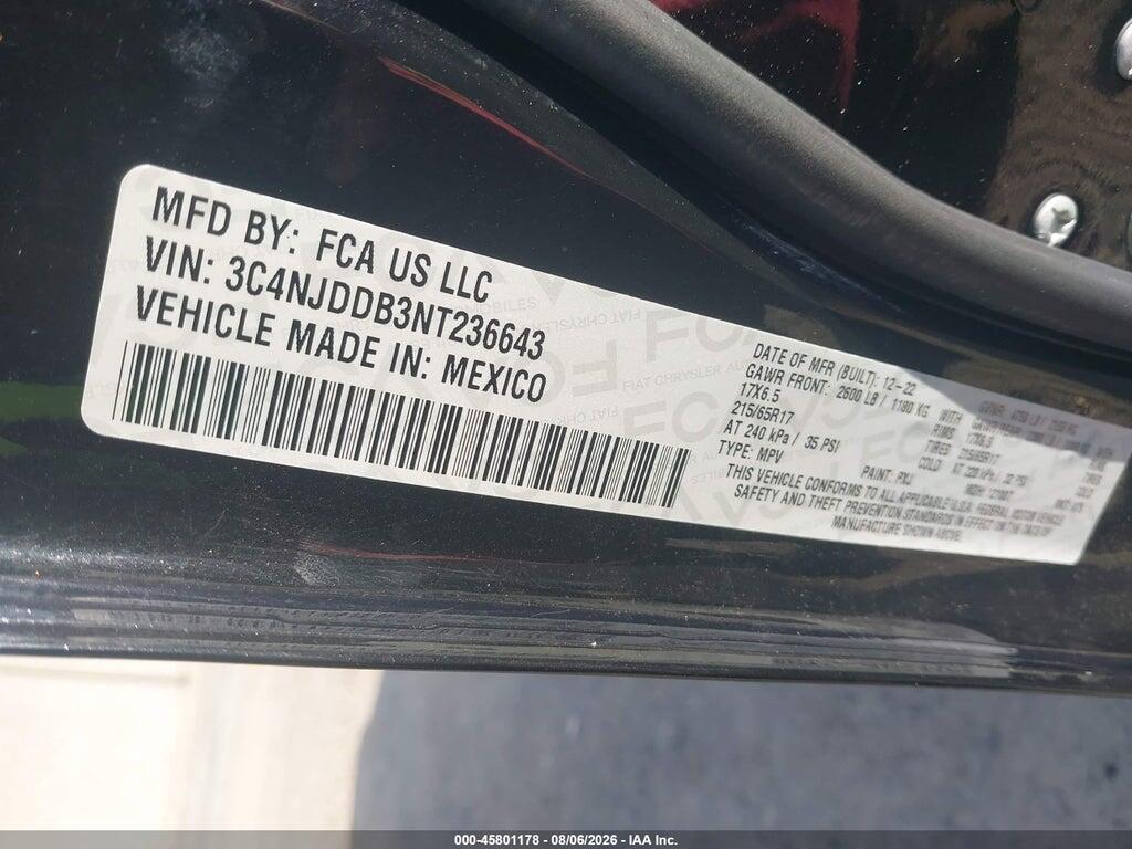 3C4NJDDB3NT236643 2022 JEEP COMPASS photo no. 9