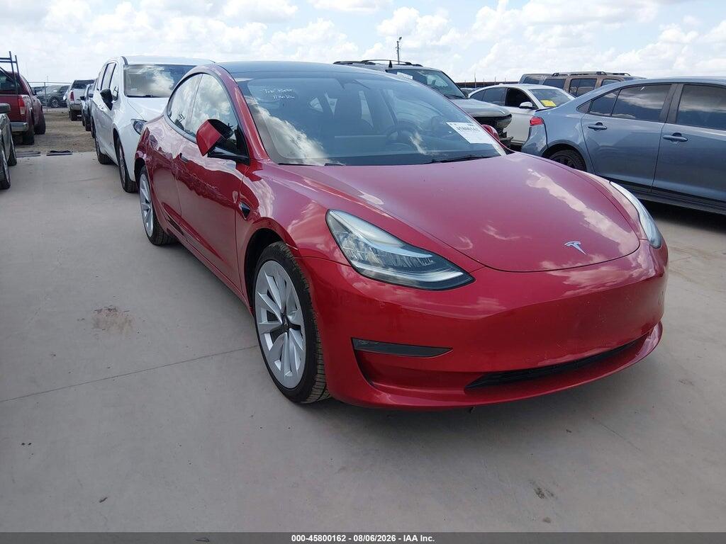 5YJ3E1EB9NF258654 2022 TESLA MODEL 3 photo no. 1