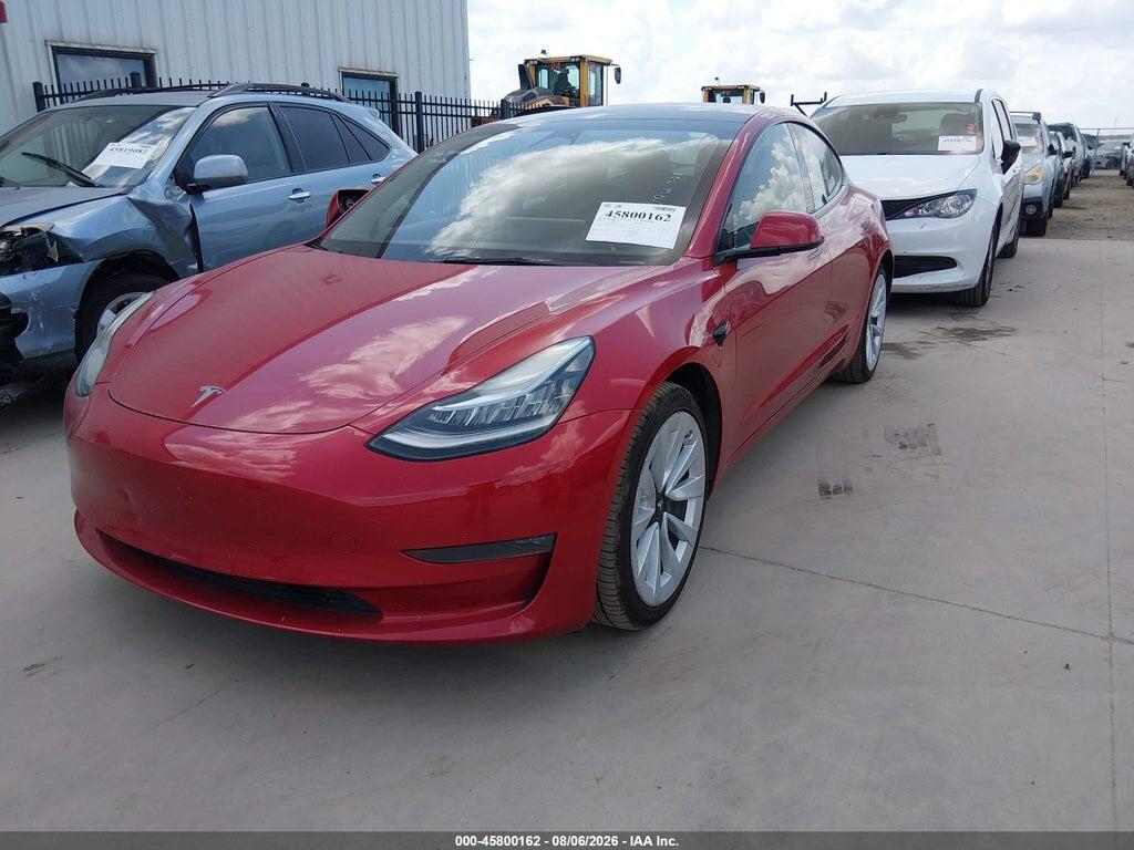 5YJ3E1EB9NF258654 2022 TESLA MODEL 3 photo no. 2