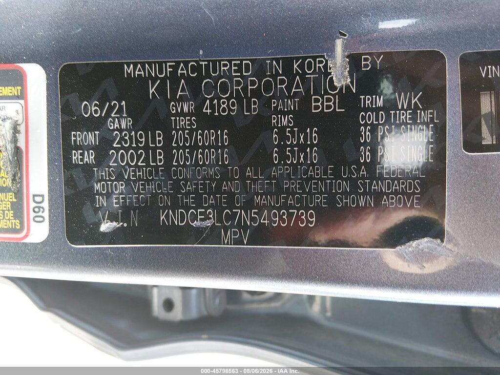 KNDCE3LC7N5493739 2022 KIA NIRO photo no. 9