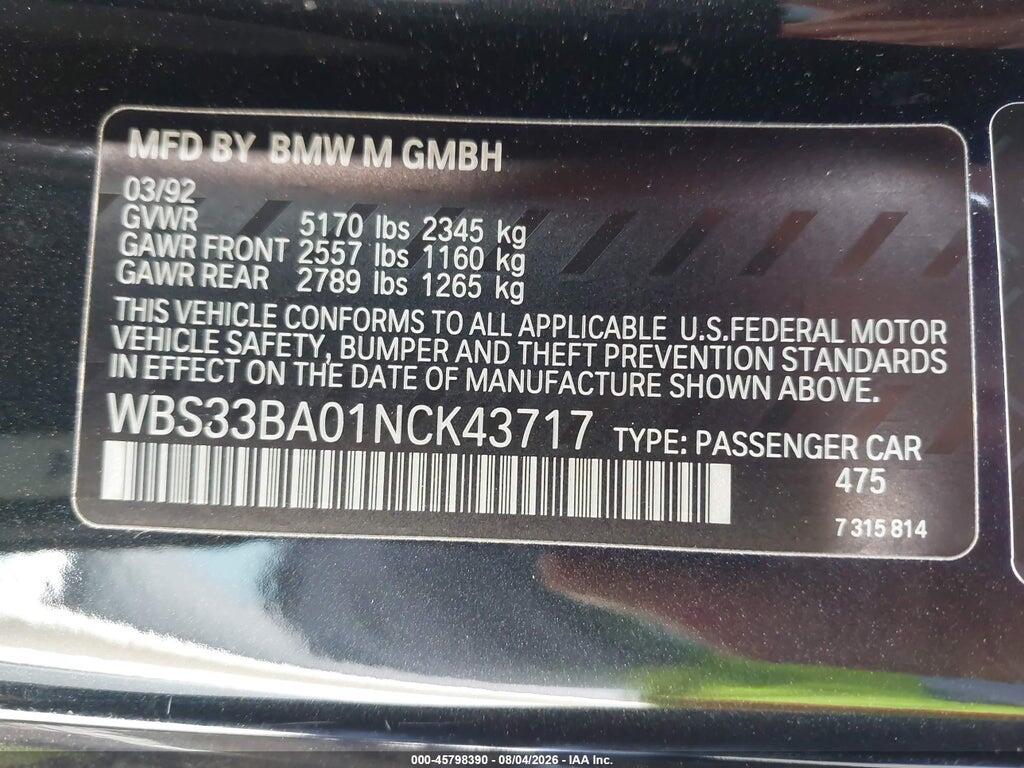WBS33BA01NCK43717 2022 BMW M4 photo no. 9