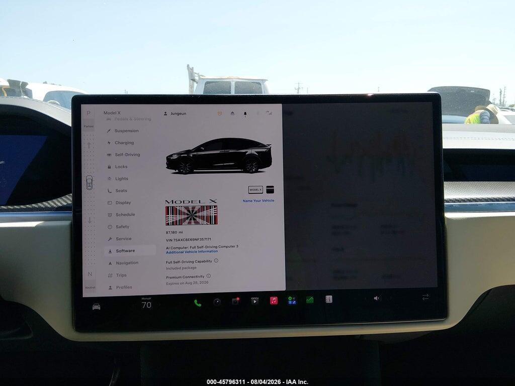 7SAXCBE69NF357171 2022 TESLA MODEL X photo no. 7