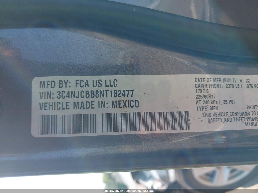 3C4NJCBB8NT182477 2022 JEEP COMPASS photo no. 9