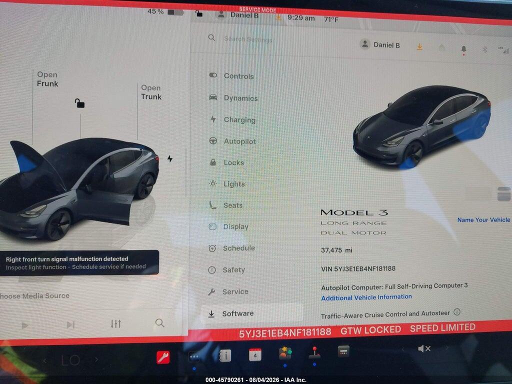 5YJ3E1EB4NF181188 2022 TESLA MODEL 3 photo no. 7