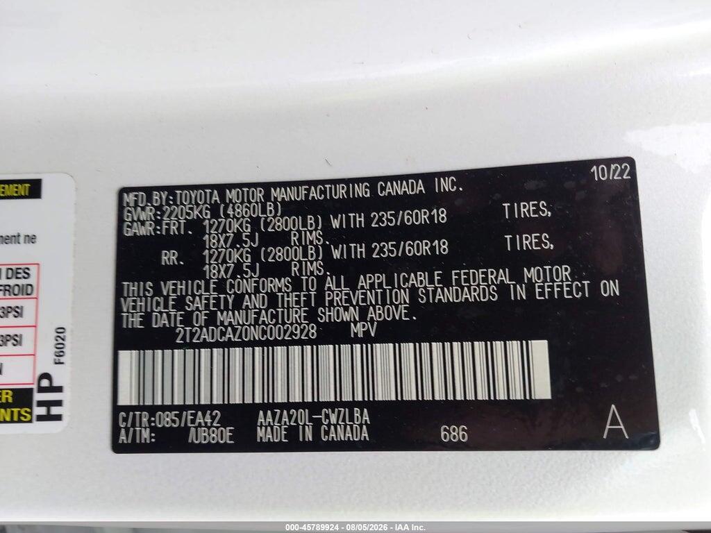 2T2ADCAZ0NC002928 2022 LEXUS NX 250 photo no. 9
