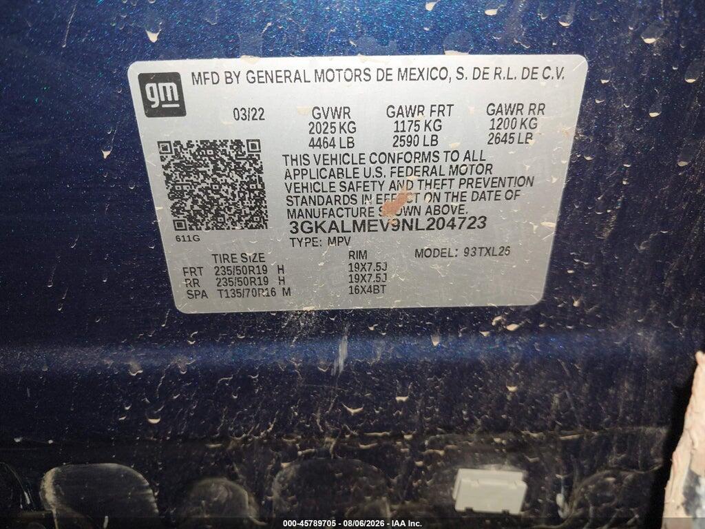 3GKALMEV9NL204723 2022 GMC TERRAIN photo no. 9