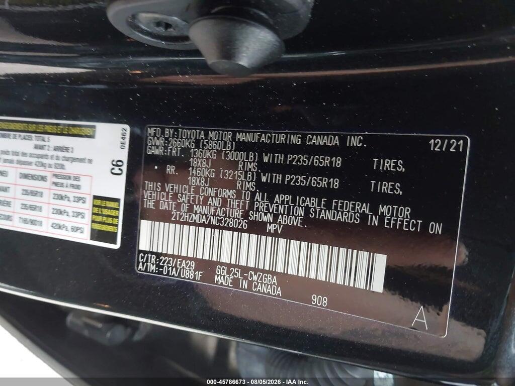 2T2HZMDA7NC328026 2022 LEXUS RX 350 photo no. 9