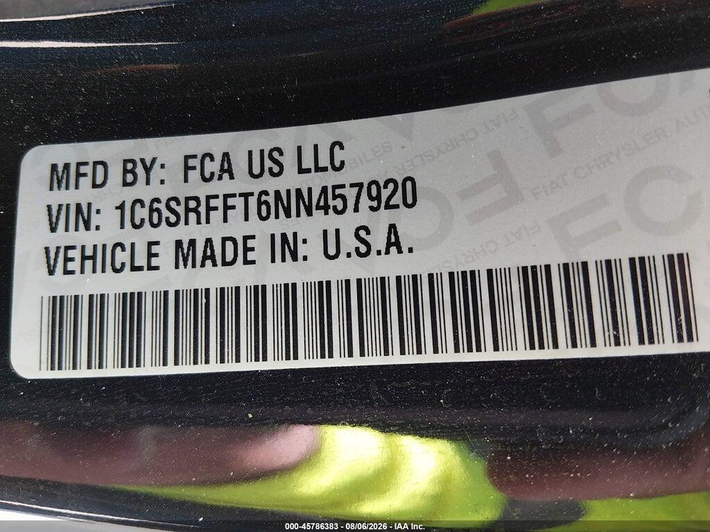 1C6SRFFT6NN457920 2022 RAM 1500 photo no. 9