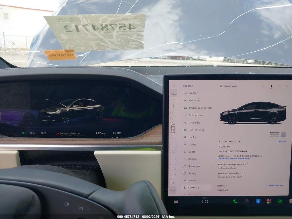 7SAXCBE5XNF364444 2022 TESLA MODEL X photo no. 7