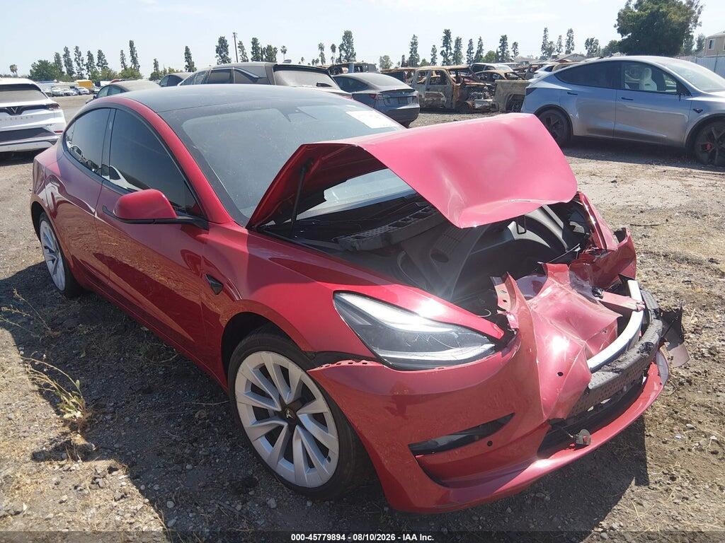 5YJ3E1EAXNF289581 2022 TESLA MODEL 3 photo no. 1
