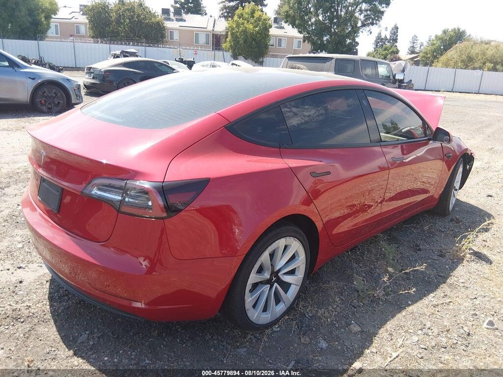 5YJ3E1EAXNF289581 2022 TESLA MODEL 3 photo no. 4