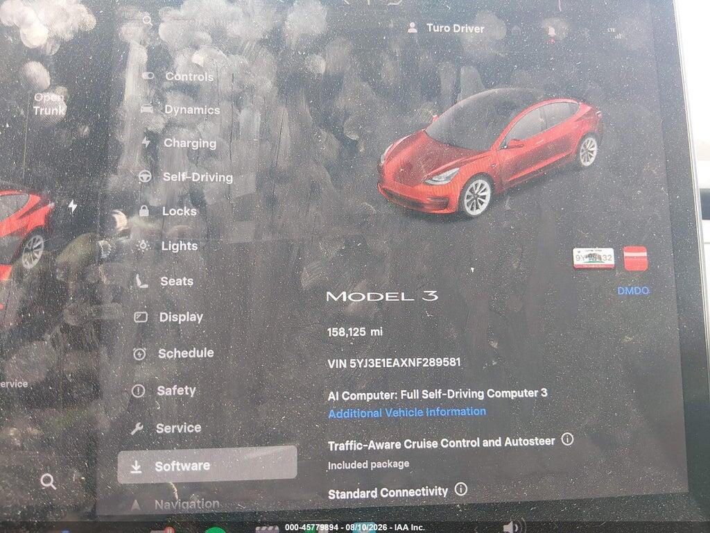 5YJ3E1EAXNF289581 2022 TESLA MODEL 3 photo no. 7