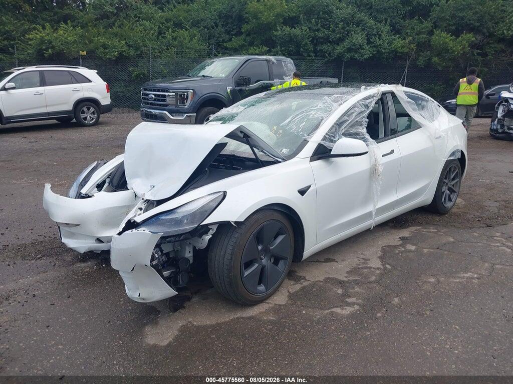 5YJ3E1EB9NF324605 2022 TESLA MODEL 3 photo no. 2