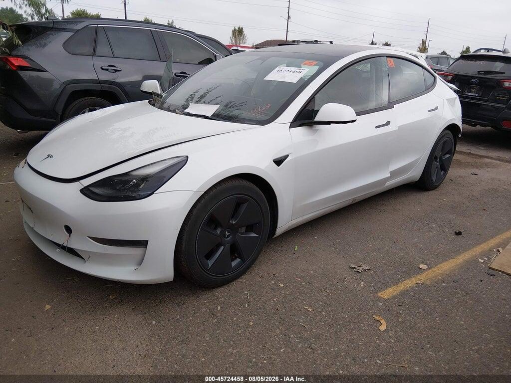 5YJ3E1EB3NF327936 2022 TESLA MODEL 3 photo no. 2