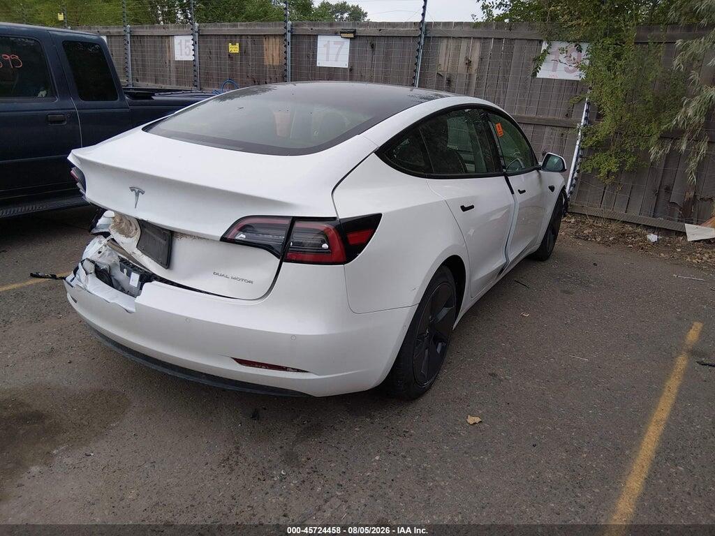 5YJ3E1EB3NF327936 2022 TESLA MODEL 3 photo no. 4