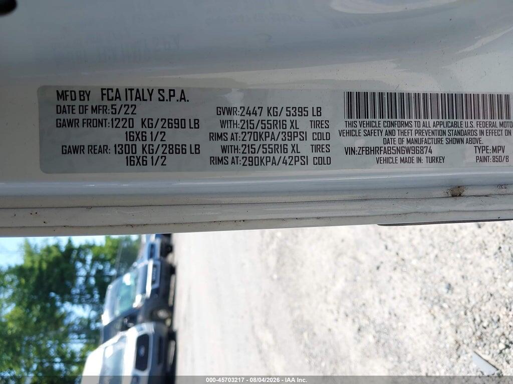 ZFBHRFAB5N6W96874 2022 RAM PROMASTER CITY photo no. 4
