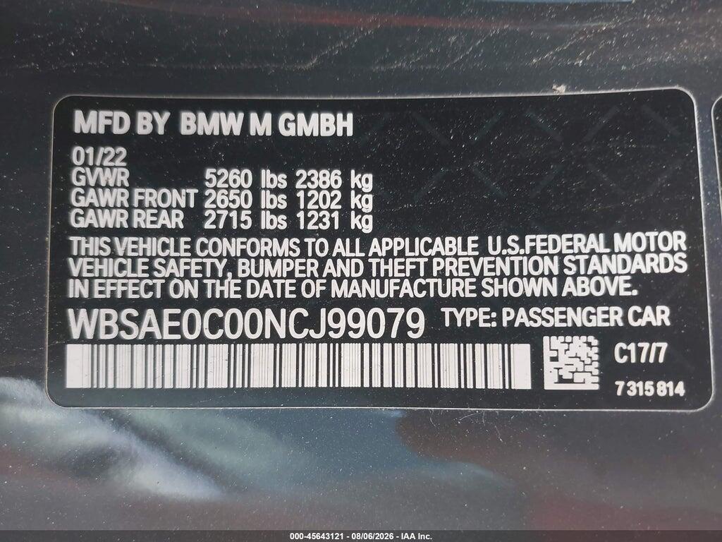 WBSAE0C00NCJ99079 2022 BMW M8 photo no. 9