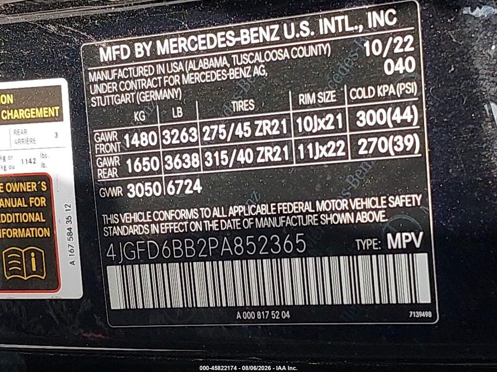 4JGFD6BB2PA852365 2023 MERCEDES-BENZ AMG GLE 53 COUPE photo no. 9