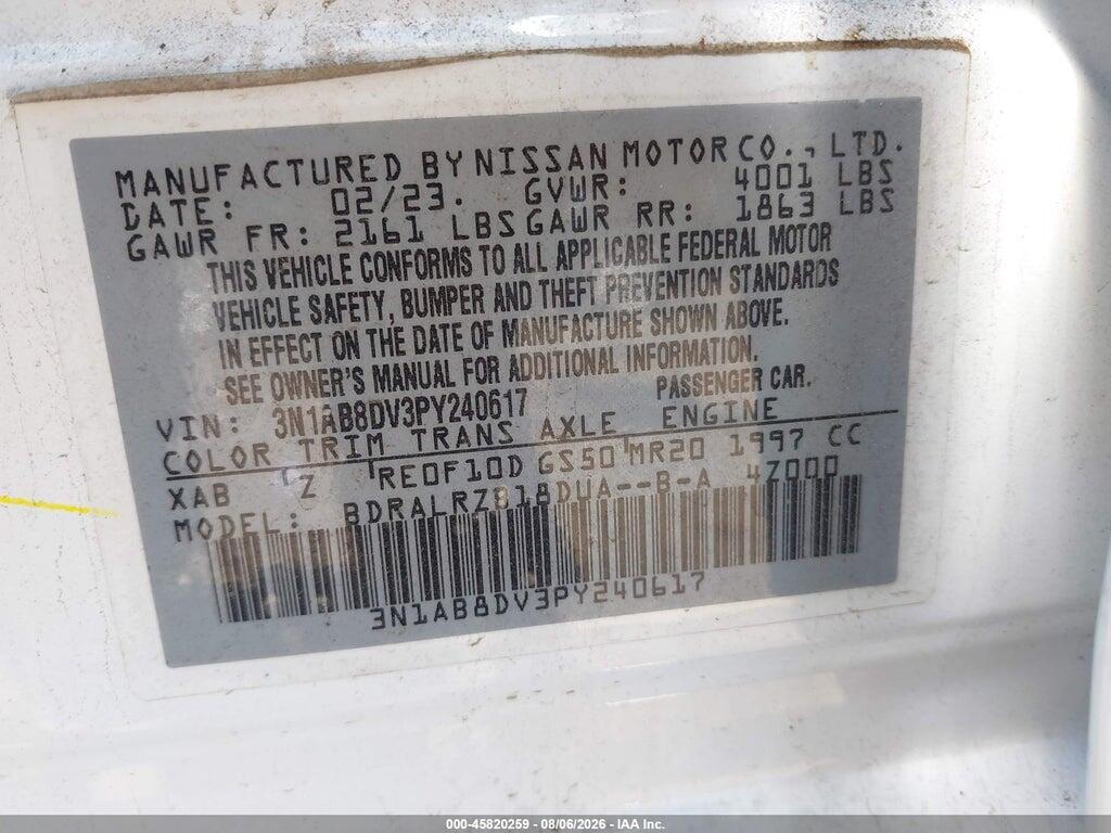 3N1AB8DV3PY240617 2023 NISSAN SENTRA photo no. 9