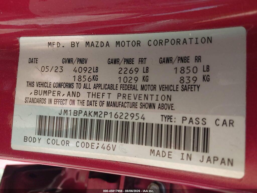 JM1BPAKM2P1622954 2023 MAZDA MAZDA3 photo no. 9