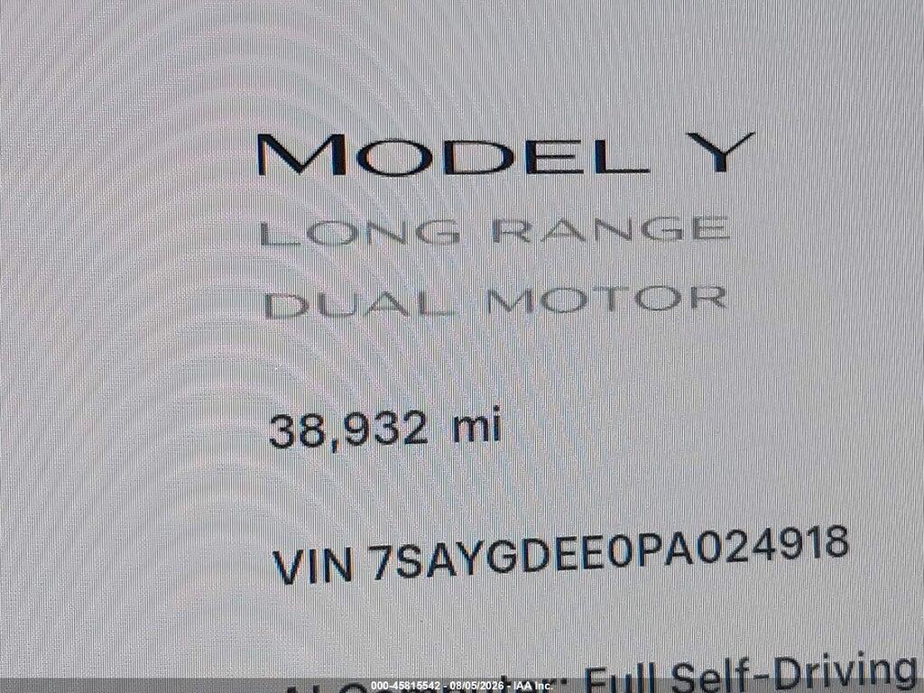 7SAYGDEE0PA024918 2023 TESLA MODEL Y photo no. 7