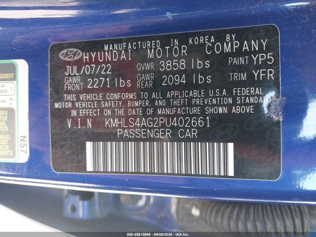 KMHLS4AG2PU402661 2023 HYUNDAI ELANTRA photo no. 9