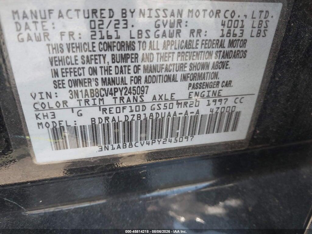 3N1AB8CV4PY245097 2023 NISSAN SENTRA photo no. 9