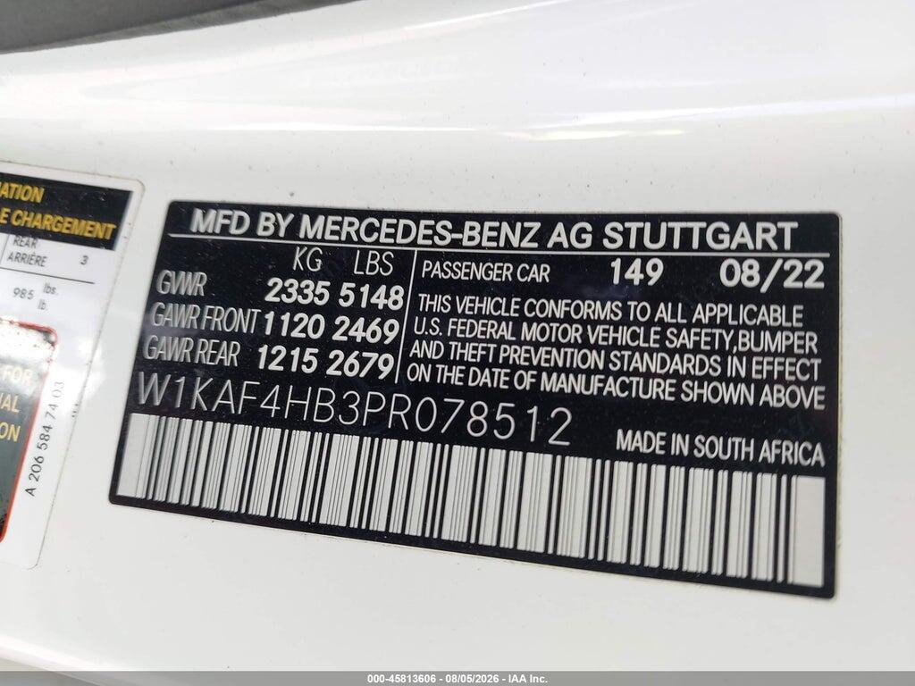 W1KAF4HB3PR078512 2023 MERCEDES-BENZ C 300 photo no. 9