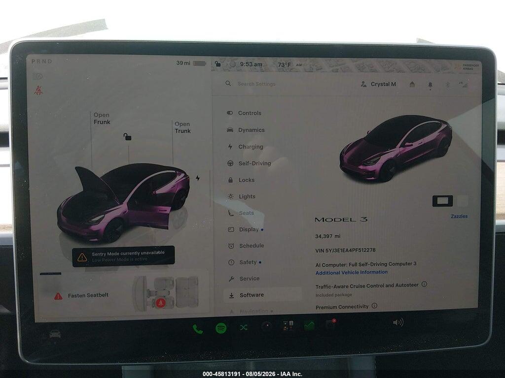 5YJ3E1EA4PF512278 2023 TESLA MODEL 3 photo no. 7