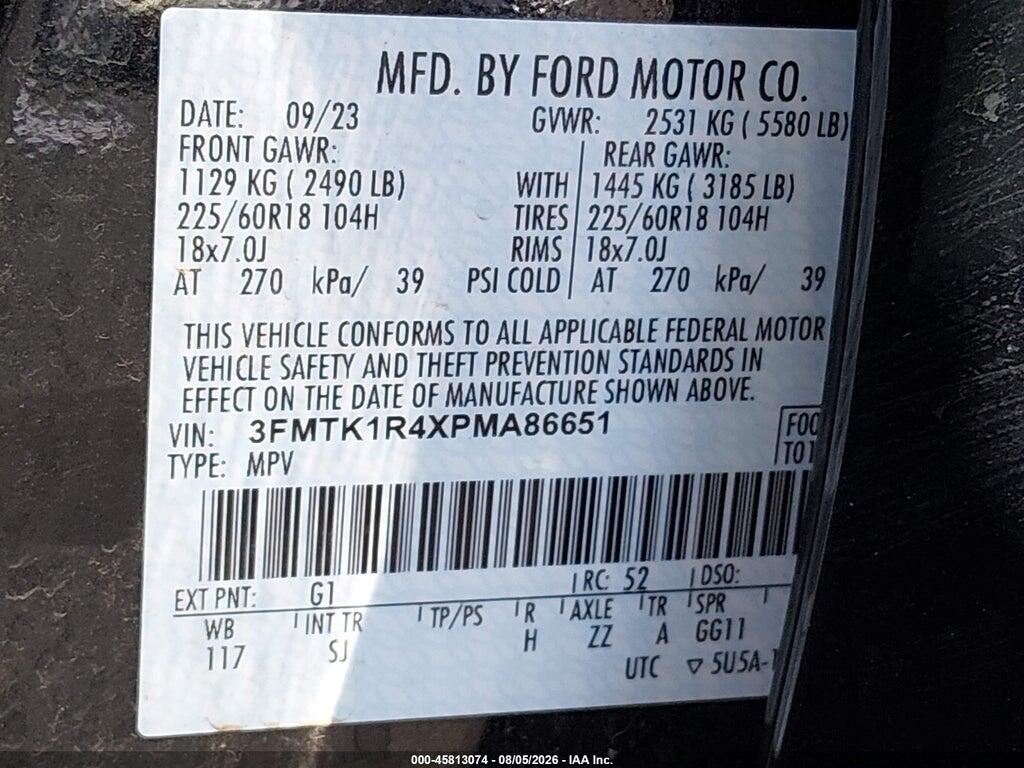 3FMTK1R4XPMA86651 2023 FORD MUSTANG MACH-E photo no. 9