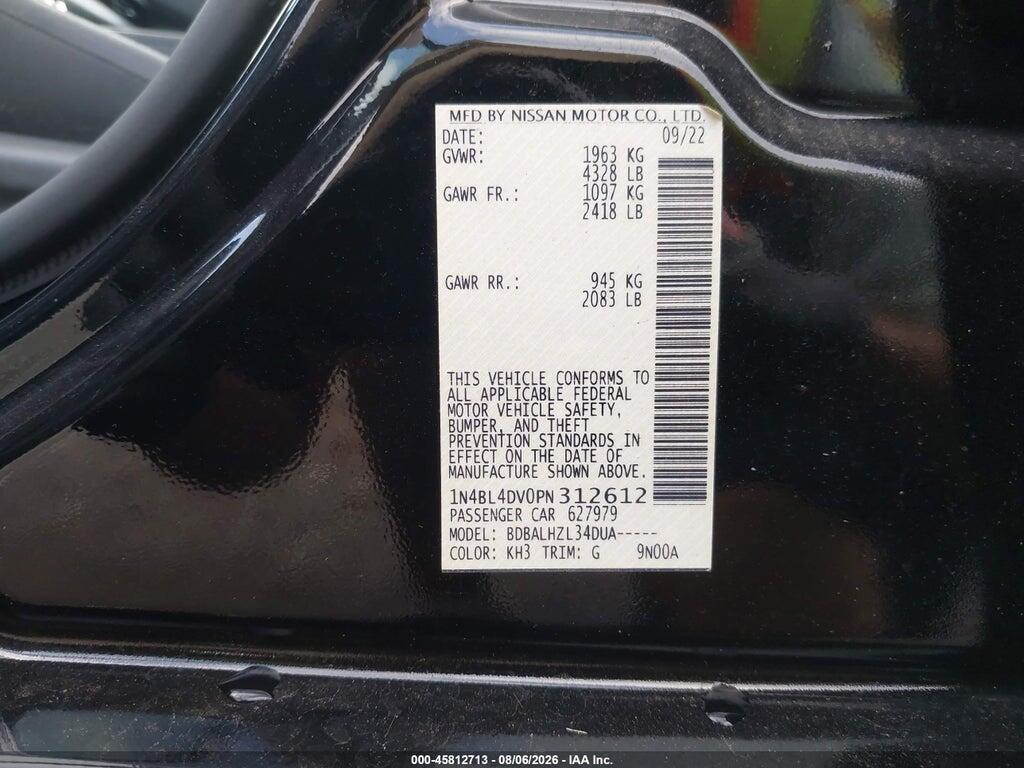 1N4BL4DV0PN312612 2023 NISSAN ALTIMA photo no. 9