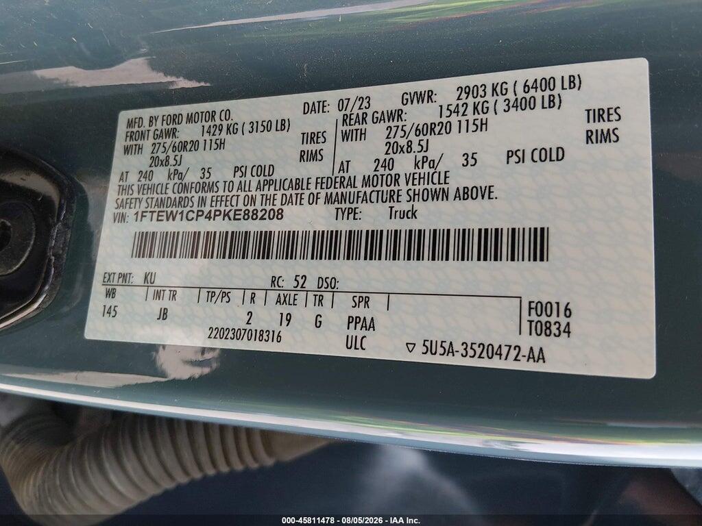 1FTEW1CP4PKE88208 2023 FORD F-150 photo no. 9