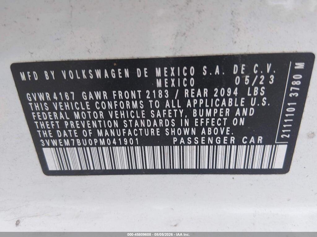 3VWEM7BU0PM041901 2023 VOLKSWAGEN JETTA photo no. 9