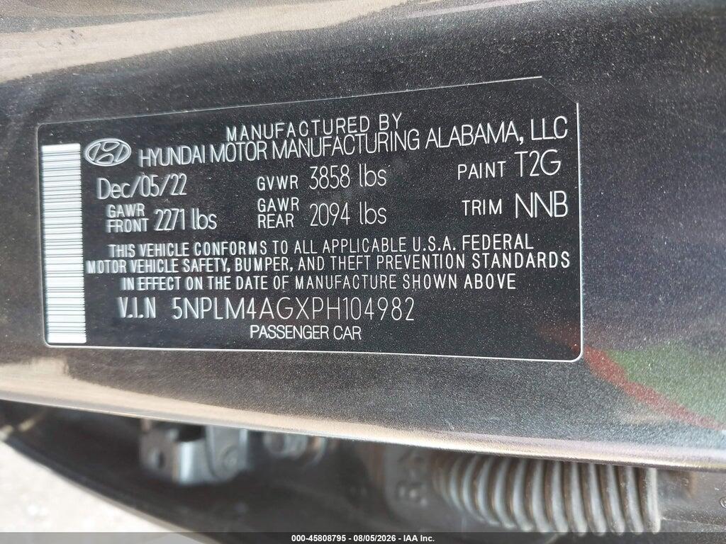 5NPLM4AGXPH104982 2023 HYUNDAI ELANTRA photo no. 9