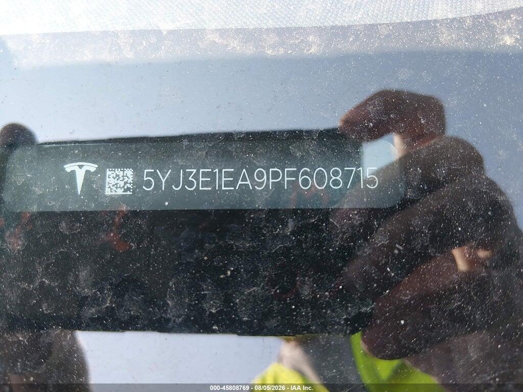 5YJ3E1EA9PF608715 2023 TESLA MODEL 3 photo no. 9