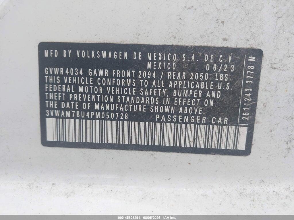 3VWAM7BU4PM050728 2023 VOLKSWAGEN JETTA photo no. 9