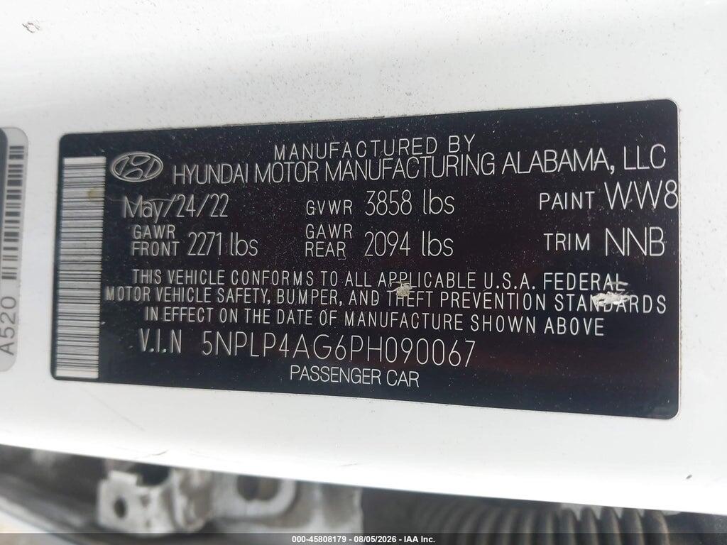 5NPLP4AG6PH090067 2023 HYUNDAI ELANTRA photo no. 9