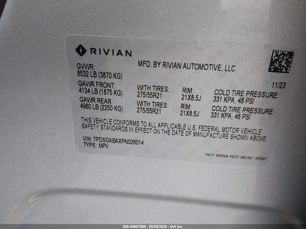 7PDSGABAXPN026014 2023 RIVIAN R1S photo no. 9