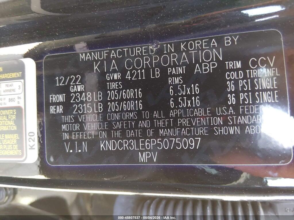 KNDCR3LE6P5075097 2023 KIA NIRO photo no. 9