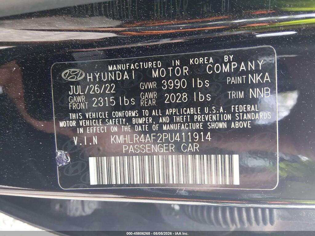 KMHLR4AF2PU411914 2023 HYUNDAI ELANTRA photo no. 9