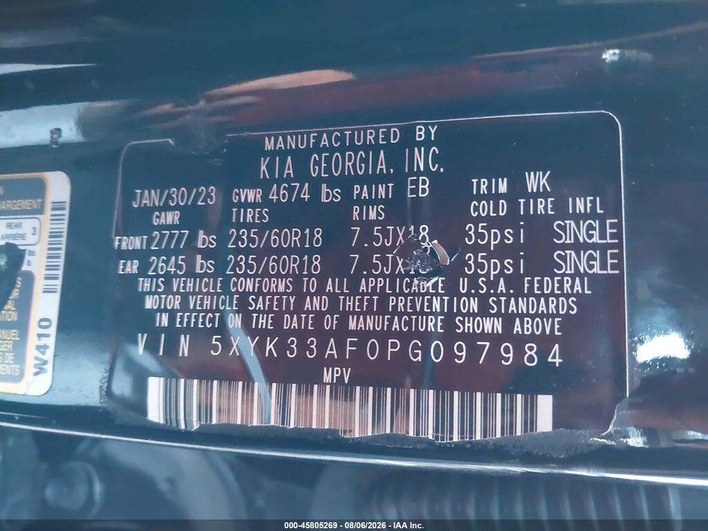 5XYK33AF0PG097984 2023 KIA SPORTAGE photo no. 9
