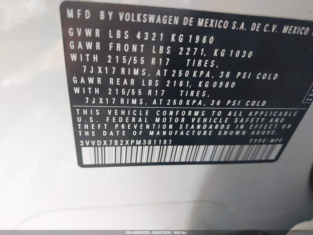 3VVDX7B2XPM381191 2023 VOLKSWAGEN TAOS photo no. 9