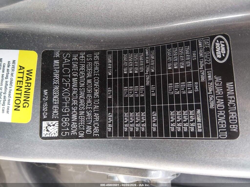 SALCT2FX0PH918615 2023 LAND ROVER DISCOVERY SPORT photo no. 9