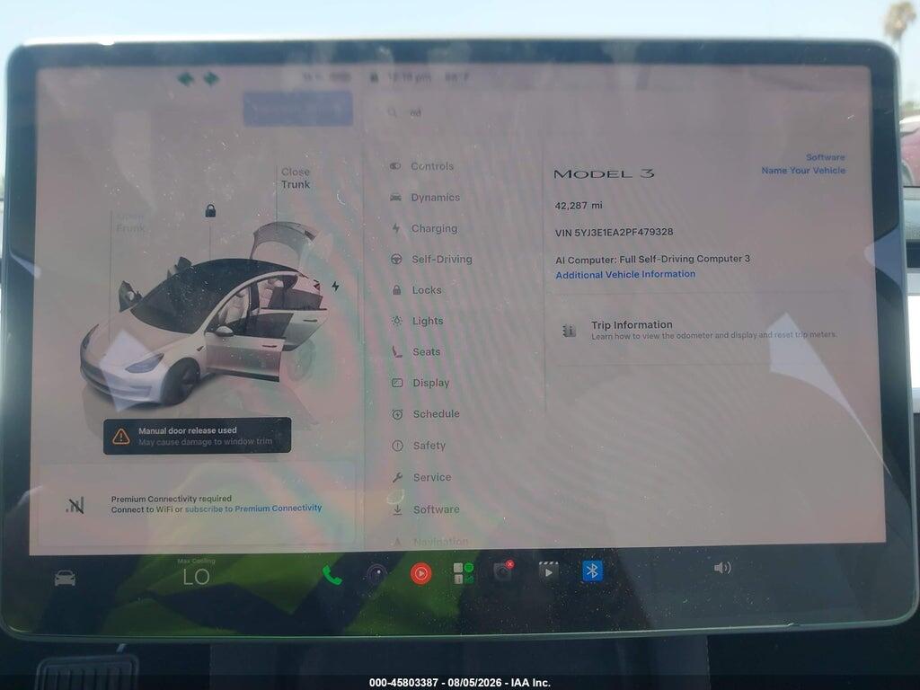 5YJ3E1EA2PF479328 2023 TESLA MODEL 3 photo no. 7