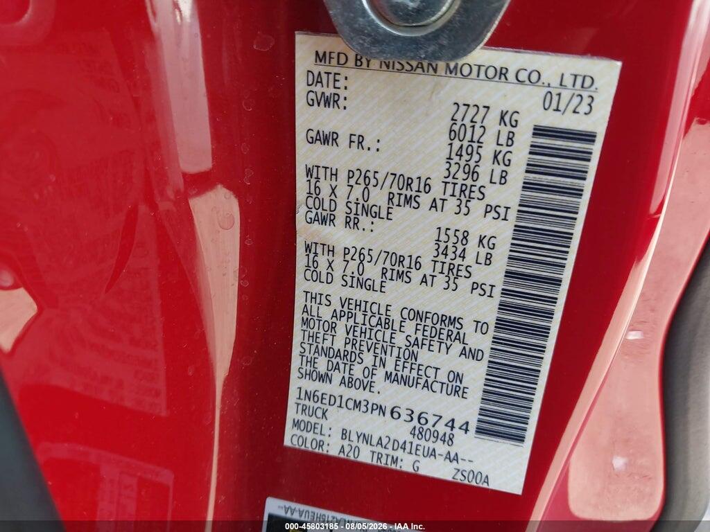 1N6ED1CM3PN636744 2023 NISSAN FRONTIER photo no. 9