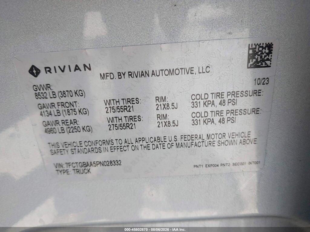 7FCTGBAA5PN028332 2023 RIVIAN R1T photo no. 9