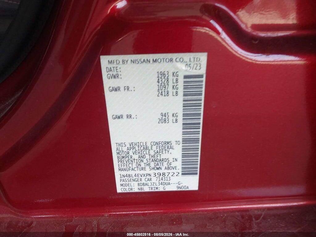 1N4BL4EVXPN398722 2023 NISSAN ALTIMA photo no. 9