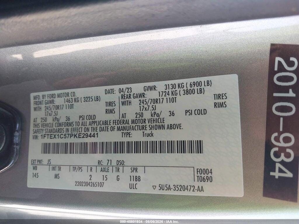 1FTEX1C57PKE29441 2023 FORD F-150 photo no. 9